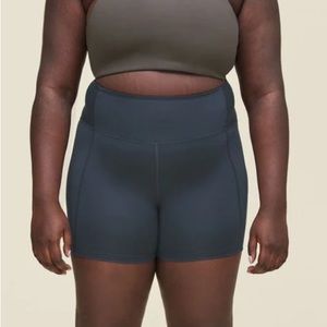 Girlfriend Collective midnight high rise run short